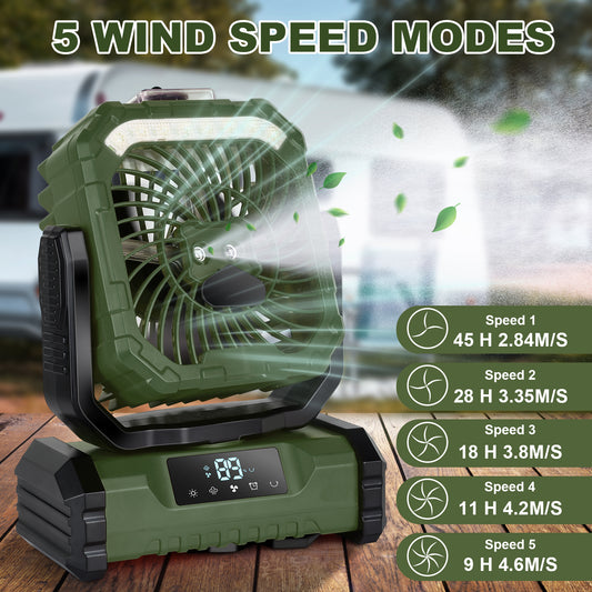 Spopal 20000mAh Portable Tent Fan