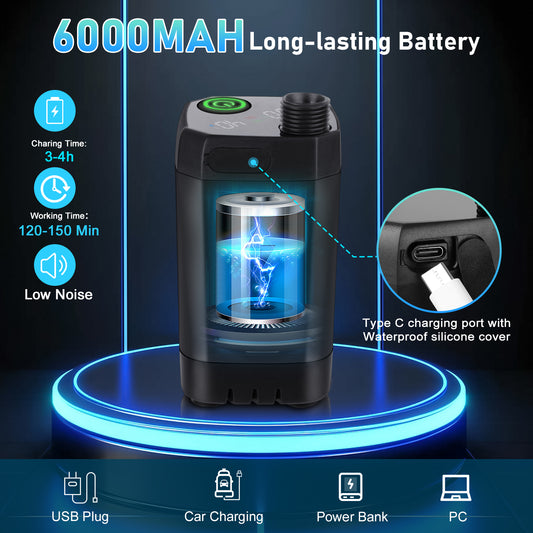 Portable Shower for Camping, Rechargeable Camping Shower with Collapsible Bucket with Handle 20L Intelligent LED Display, 4 Spray Modes, Outdoor Shower Kit for Hiking, Travel, Car, Pet 【Black】