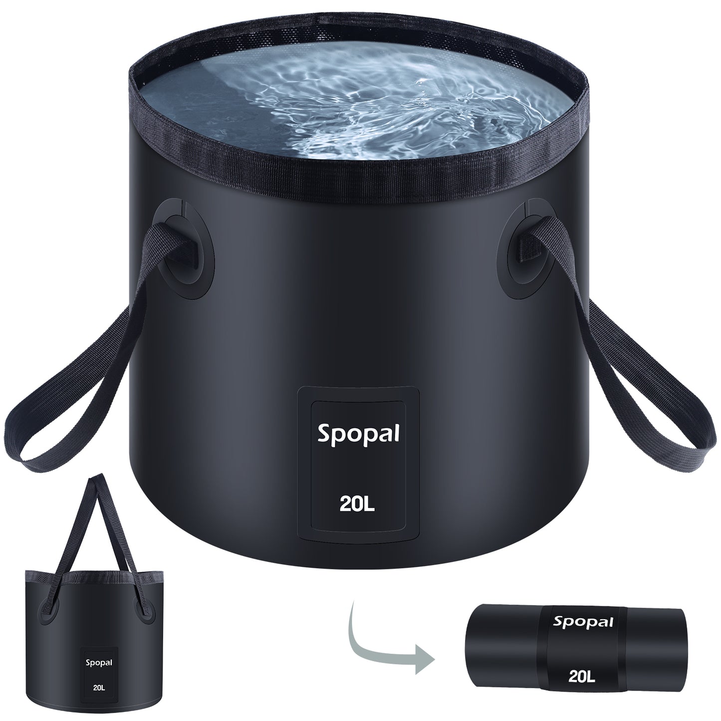 Spopal Collapsible Bucket with Handle 20L