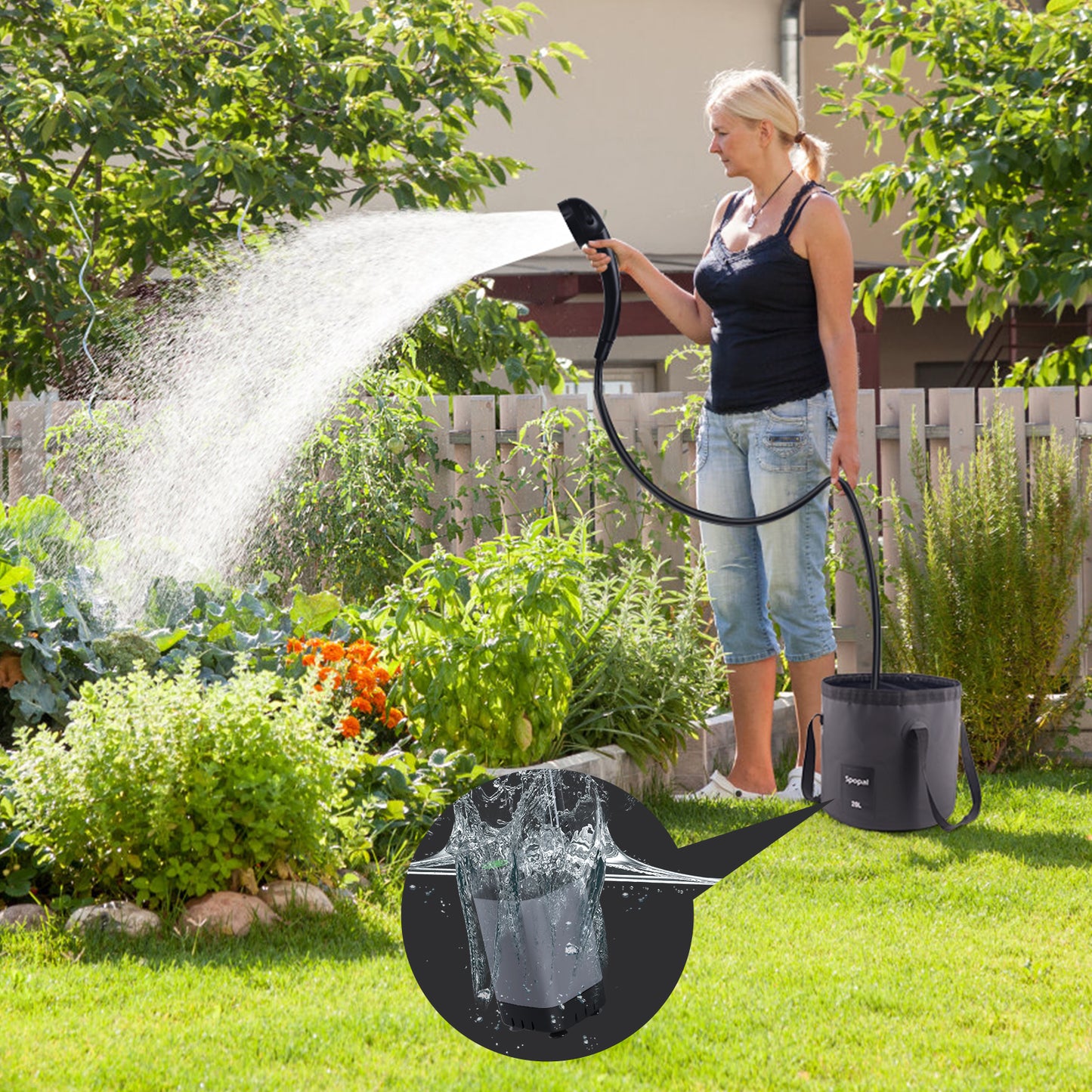 Spopal Collapsible Bucket with Handle 20L