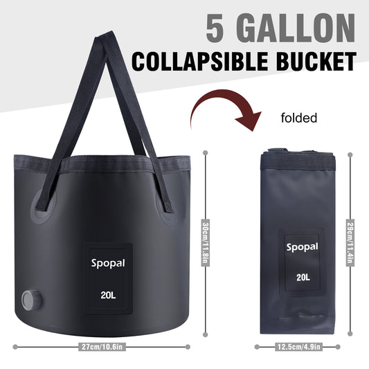 Spopal Upgrade Collapsible Bucket with Handle 20L