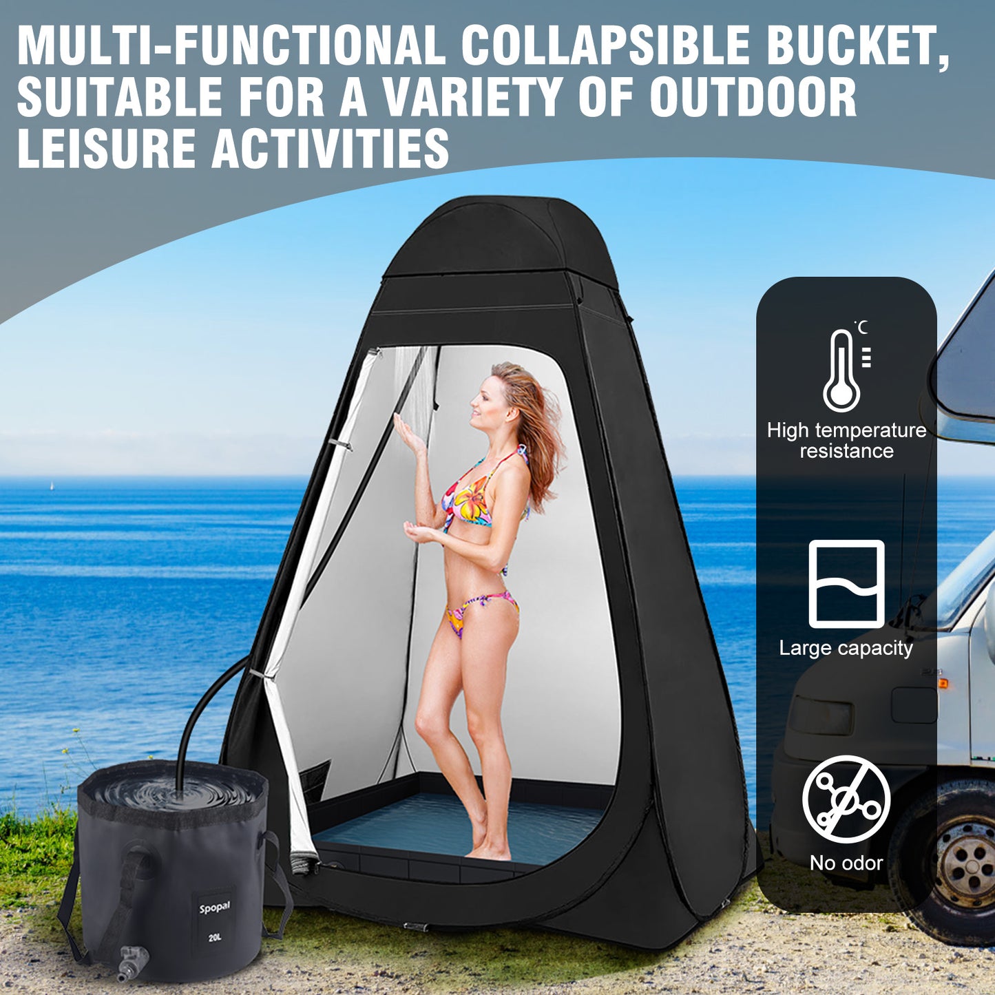 Spopal Upgrade Collapsible Bucket with Handle 20L