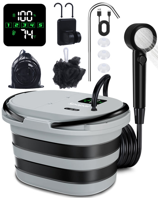 Spopal Portable Integrated Camping Shower with 20L Bucket