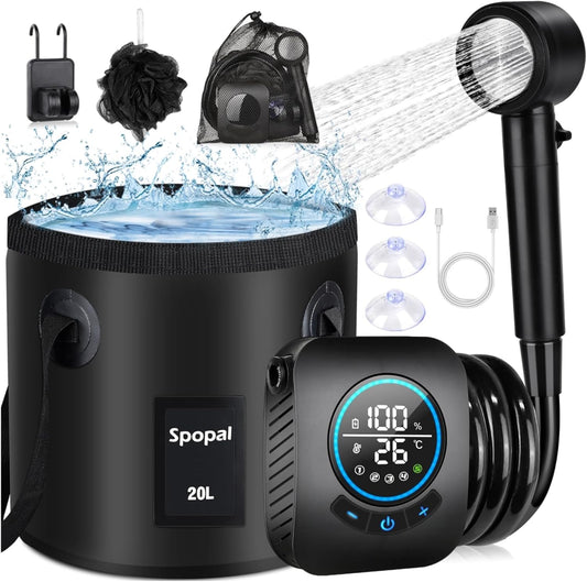 Spopal Portable Shower with Water Bucket