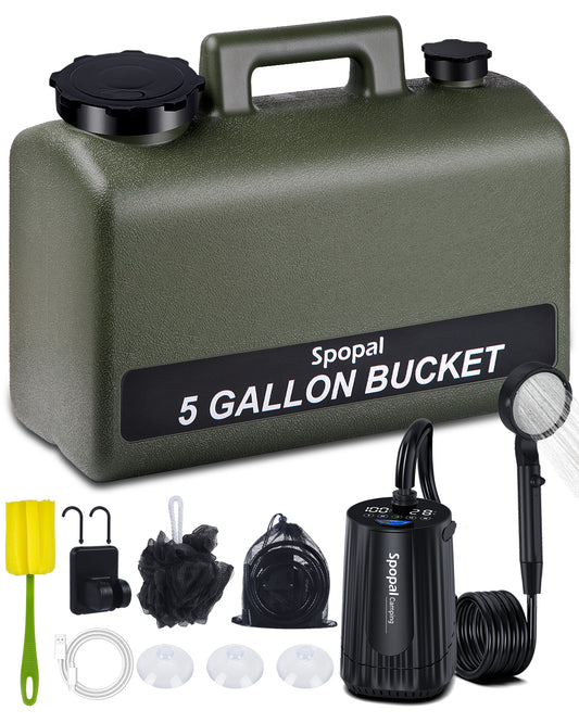 Spopal Portable Shower with 5-Gallon Water Jug