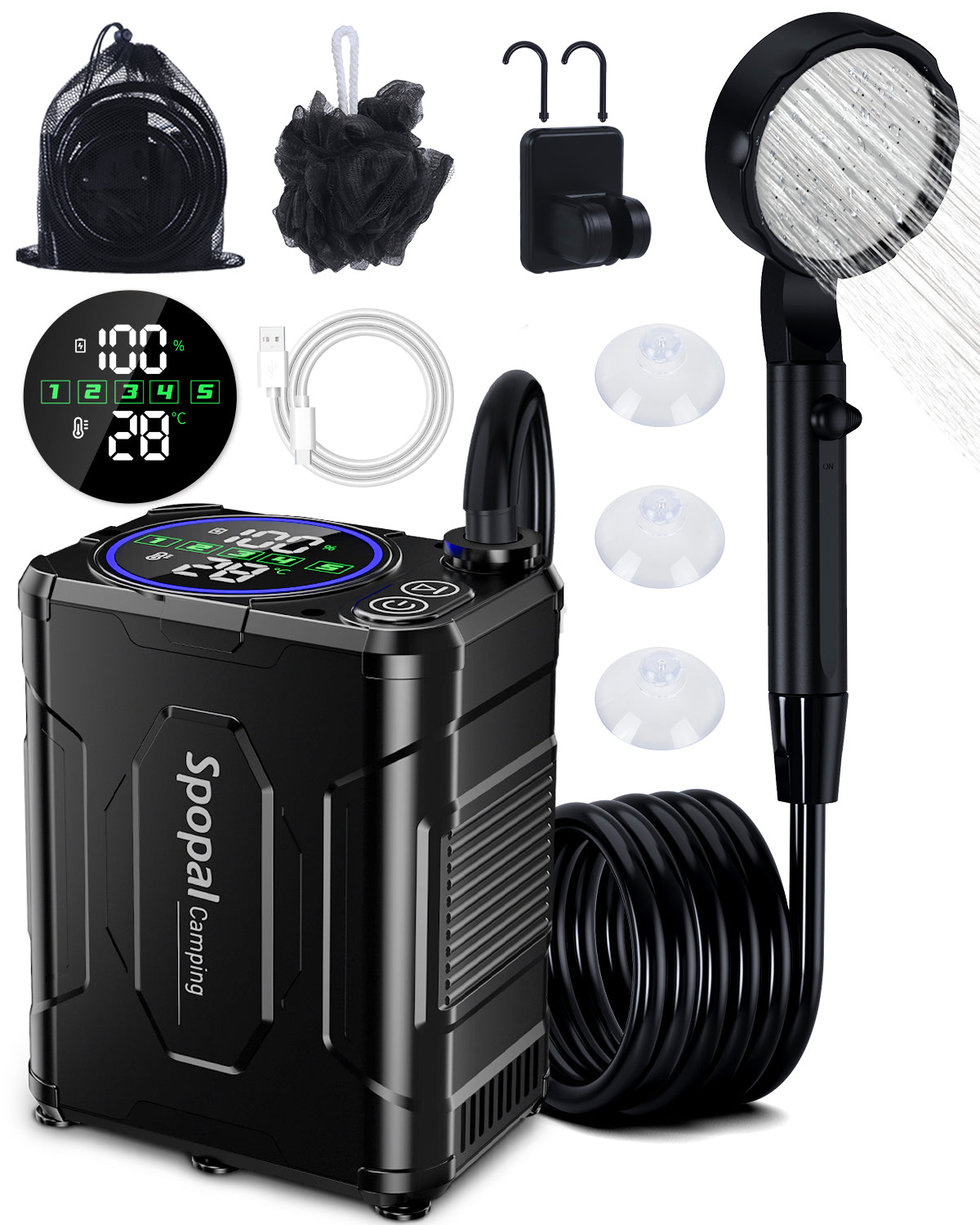 Spopal 13000mAh Portable Shower