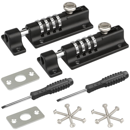 Combination Lock Latch, [Waterproof-2 Pcs] Spopal Code Door Lock, Waterproof 4 Digit Combination Lock with Security Fixing Screws for Cabinet, Garage, School