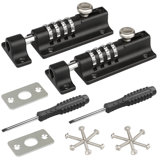 Combination Lock Latch, [Waterproof-2 Pcs] Spopal Code Door Lock, Waterproof 4 Digit Combination Lock with Security Fixing Screws for Cabinet, Garage, School