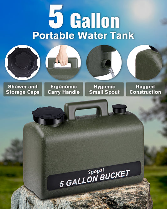 Spopal Portable Shower with 5-Gallon Water Jug