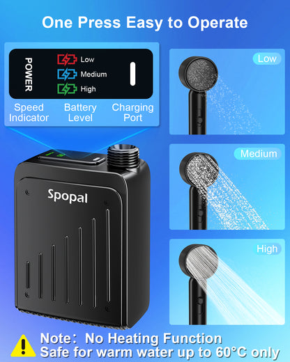 Spopal 5000mAh Rechargeable Camping Shower