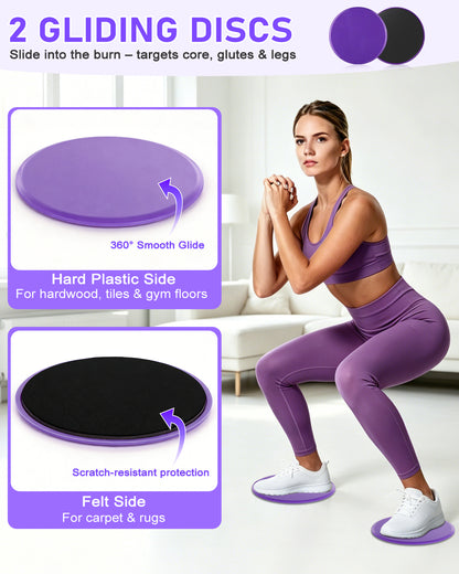 17 Pcs Pilates Kit for Women, [New] Spopal Workout Kit with Massage Ball,13.5" Ring and Ball,Fabric Resistance Bands,Stretching Bands,Pilates Essential Equipment for Home,Including Workout Guide
