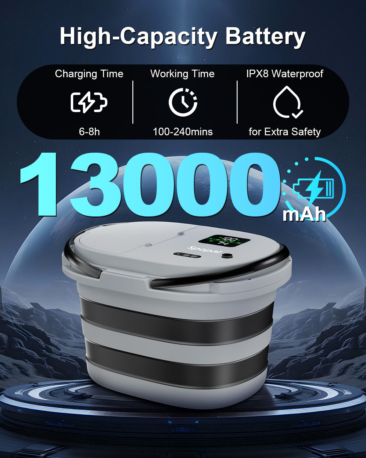 Spopal Portable Integrated Camping Shower with 20L Bucket