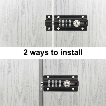 Combination Lock Latch, [Waterproof-2 Pcs] Spopal Code Door Lock, Waterproof 4 Digit Combination Lock with Security Fixing Screws for Cabinet, Garage, School