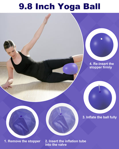 15 Pcs Pilates Kit for Women, [Gift for Women] Spopal Better Me Pilates Kit with Yoga Ball, Ring, Resistance Bands, Sliding Disks, Pilate Essential Equipment for Home, Including Workout Guide