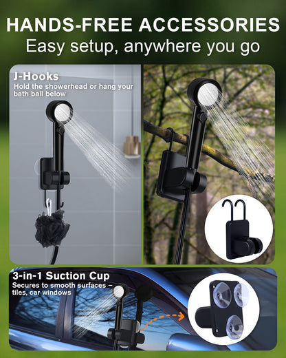 Spopal Portable Integrated Camping Shower with 20L Bucket