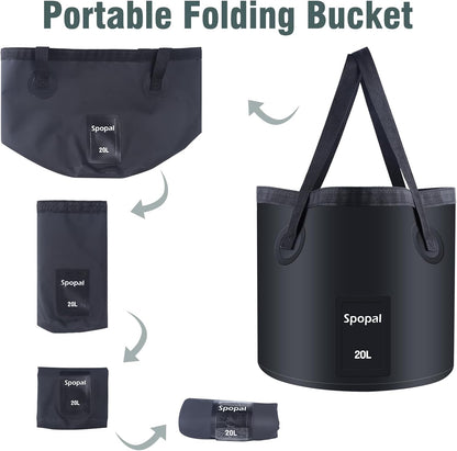 Spopal Portable Shower with Water Bucket