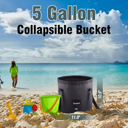 Spopal Portable Shower with Water Bucket