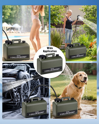 Spopal Portable Shower with 5-Gallon Water Jug