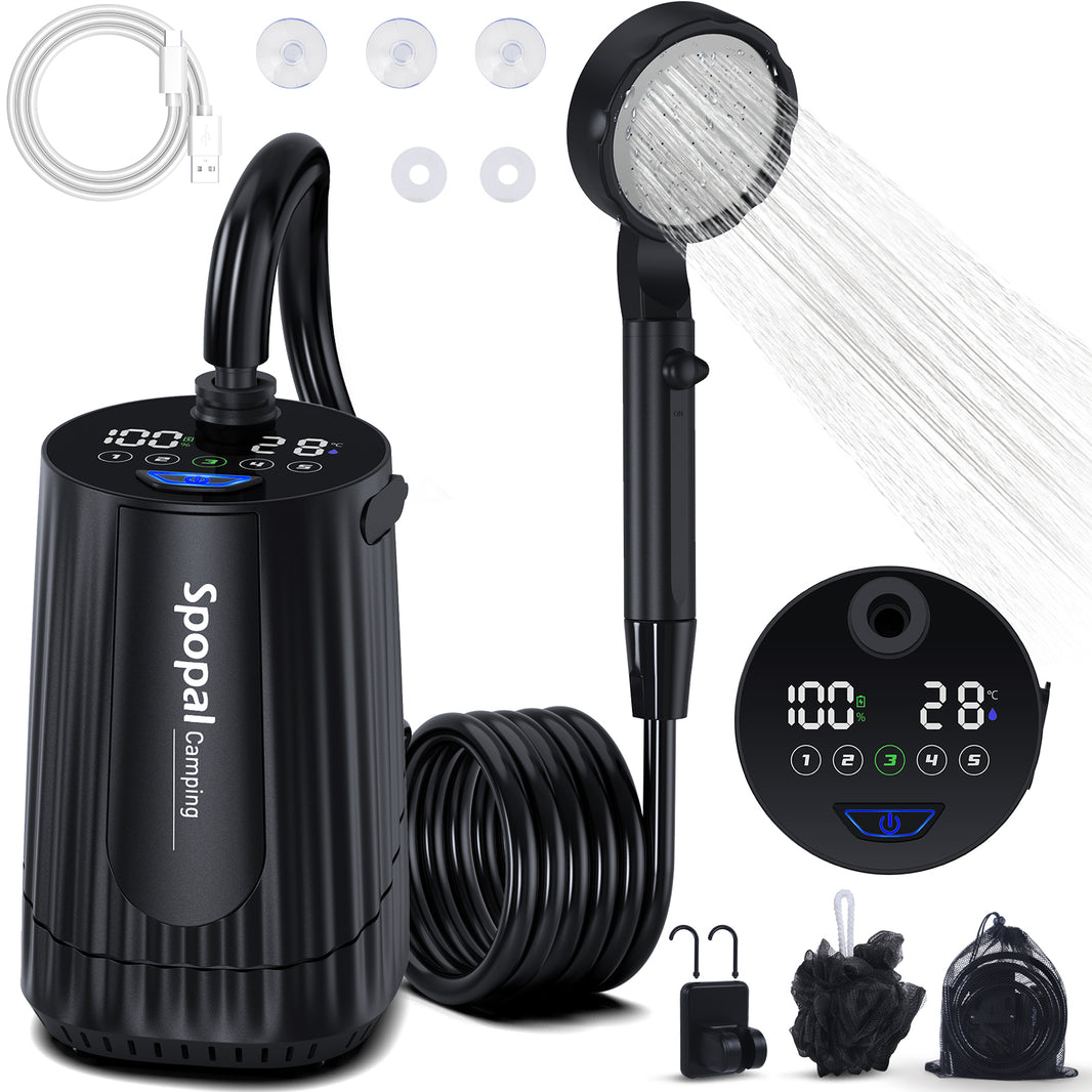 Spopal ducha portátil recargable para camper y camping