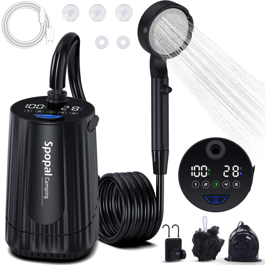 Spopal 10000mAh Rechargeable Camping Shower