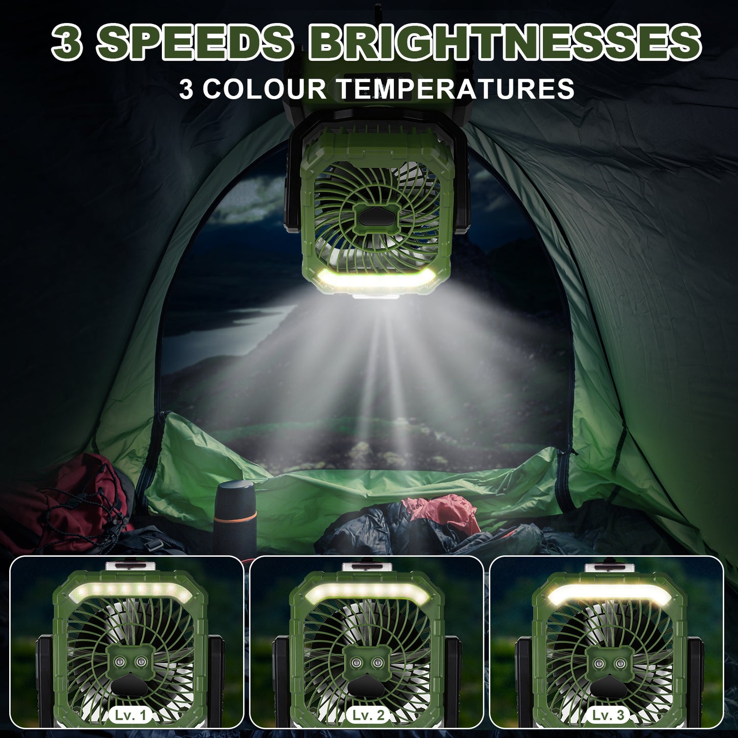 Spopal 20000mAh Portable Tent Fan